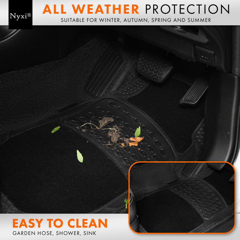 Nyxi Universal Flex Rubber Car Mat (4 Piece)