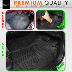 Nyxi 4 Piece Heavy Duty Rubber Car Mat Boot Mat (Front + Rear)