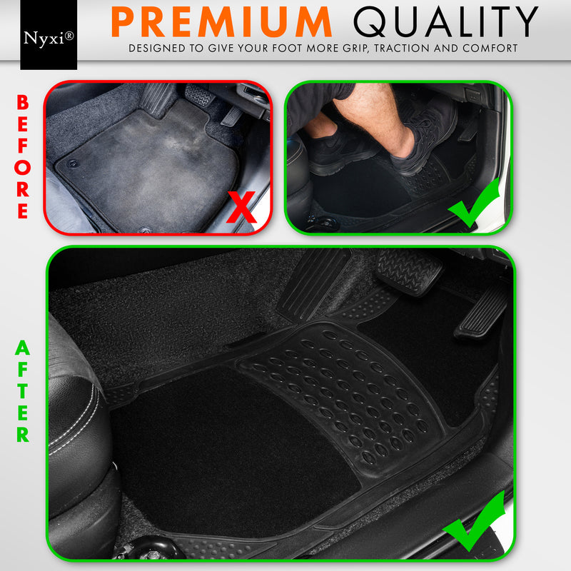 Nyxi Universal Flex Rubber Car Mat (4 Piece)