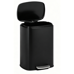 Nyxi 30L Stainless Steel Pedal Bin with Soft-Close Lid, Fingerprint Resistant - Black