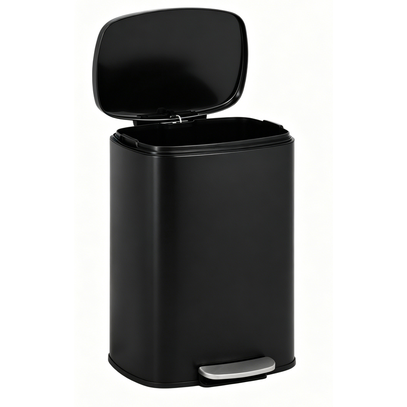 Nyxi 30L Stainless Steel Pedal Bin with Soft-Close Lid, Fingerprint Resistant - Black