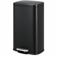 Nyxi 50L Stainless Steel Pedal Bin with Soft-Close Lid ,Fingerprint Resistant - Black
