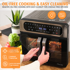 Nyxi Air Fryer Oven 20L with Dual French Glass Doors Digital Control 13 Cooking Modes