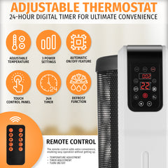 Nyxi Cylindrical Mica Electric Heater 2200W 360° Surround Heating with Remote Control
