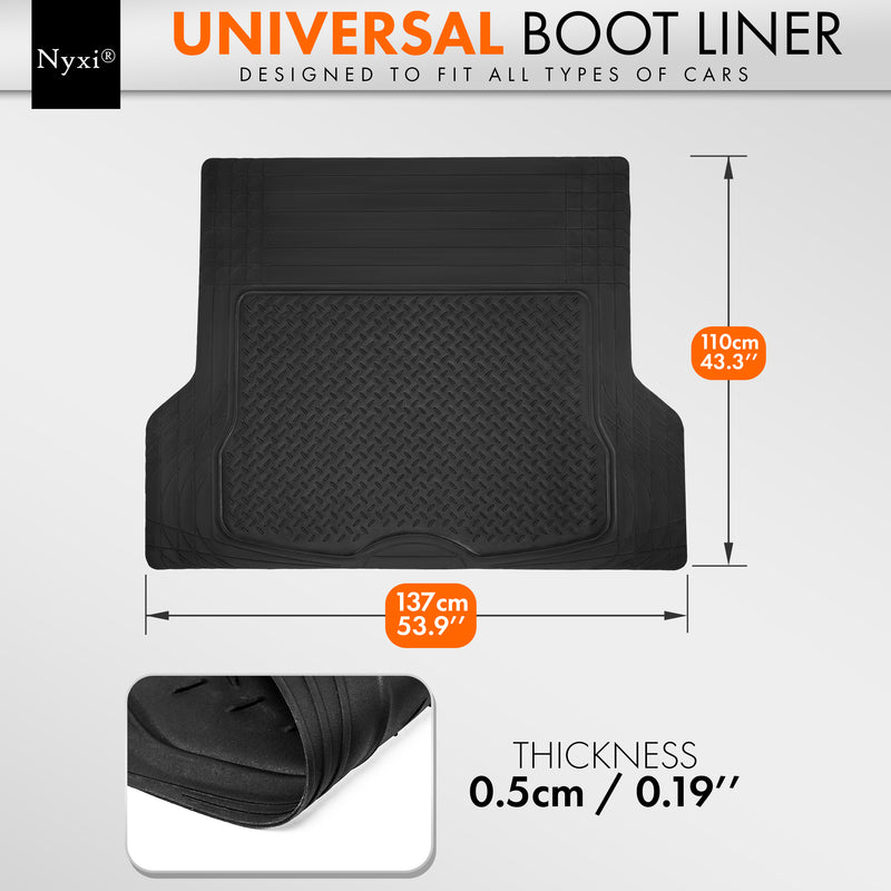 Nyxi Rubber Car Boot Mat Liner (137cm X 110cm)