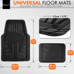 Nyxi Universal Heavy Duty Rubber Car mat (4 Piece)