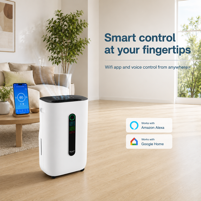 Nyxi 20L Dehumidifier with WiFi App and Voice Control