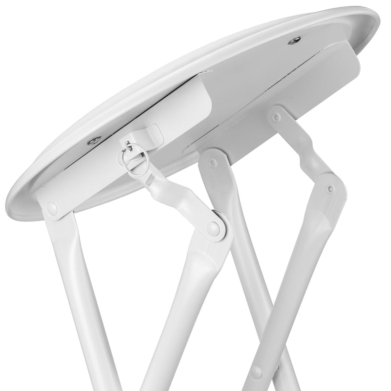 Nyxi Round Folding Stool Chair (White)