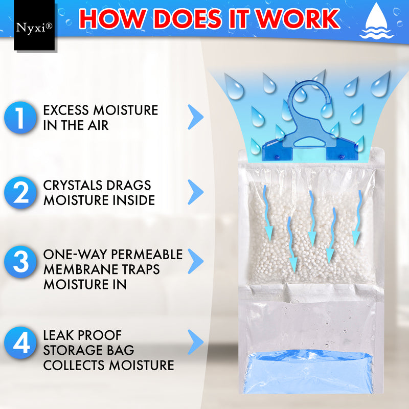 Nyxi Hanging Wardrobe Dehumidifier Bag