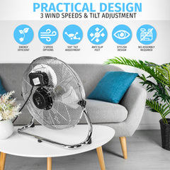 Nyxi Metal Floor Fan 16-Inch