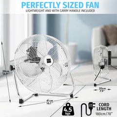 Nyxi Metal Floor Fan 12-Inch