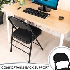 Nyxi Fabrico Folding Chair Fabric Padded (Black)
