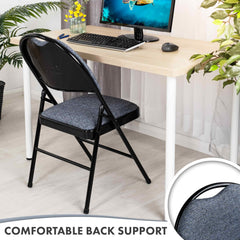 Nyxi Premium Folding Chair Fabric Padded (Blue Fabric)