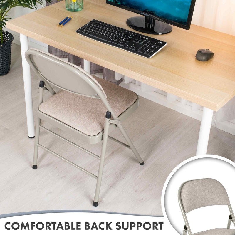 Nyxi Fabrico Folding Chair Fabric Padded (Camel Cream)
