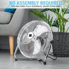 Nyxi Metal Floor Fan 12-Inch