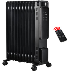 Nyxi 11-Fin Oil Filled Heater 2500W with Remote Control (Black, Model 3904)