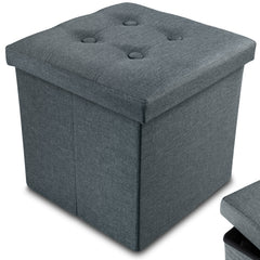Nyxi Fabrico Ottoman Storage Box (Dark Grey) - 38 * 38 * 38cm