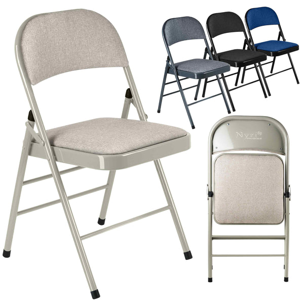 Nyxi Fabrico Folding Chair Fabric Padded (Camel Cream)
