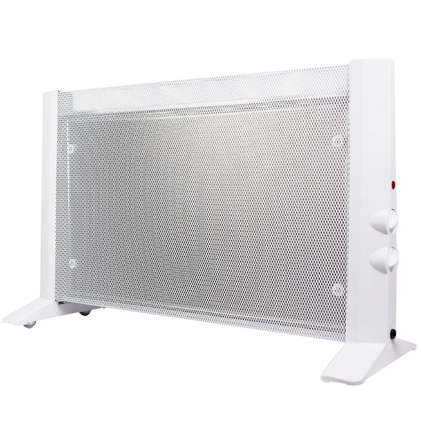 Nyxi Mica Panel Electric Heater 2000W Free Standing 3 Heat Settings (White)