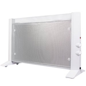 Mica Panel Electric Heater 2000W Free Standing 3 Heat Settings (White)