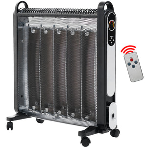 Mica Oil Free Panel Heater Electric 2000W with Remote Control 2 Heat Settings