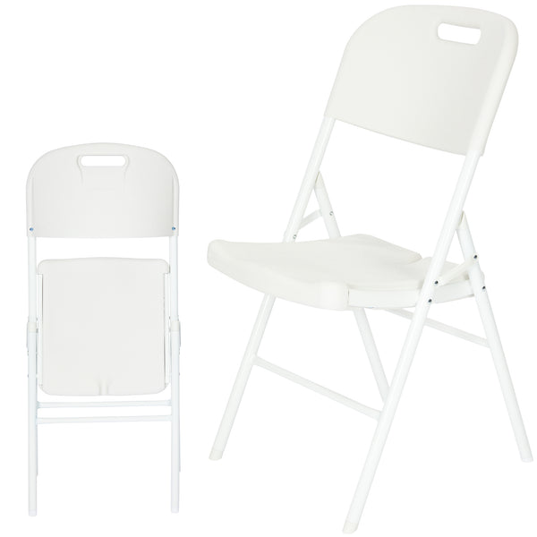 Nyxi Premium Folding Chair – All-White Waterproof Design with Built-in Drain – Foldable Outdoor & Indoor Seat