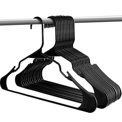 Nyxi Heavy Duty Plastic Coat Hangers (Black)