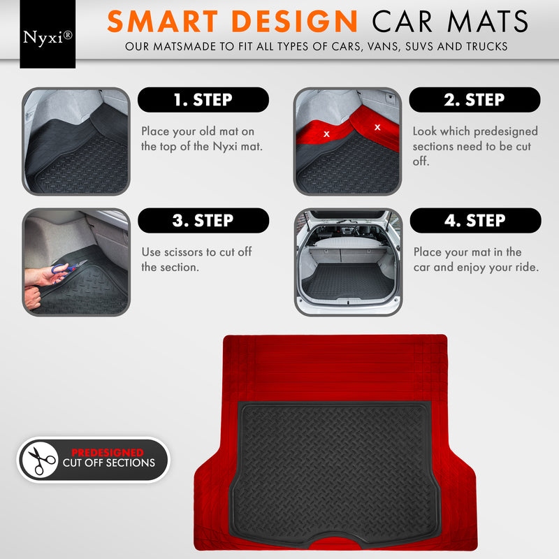 Nyxi Rubber Car Boot Mat Liner (137cm X 110cm)