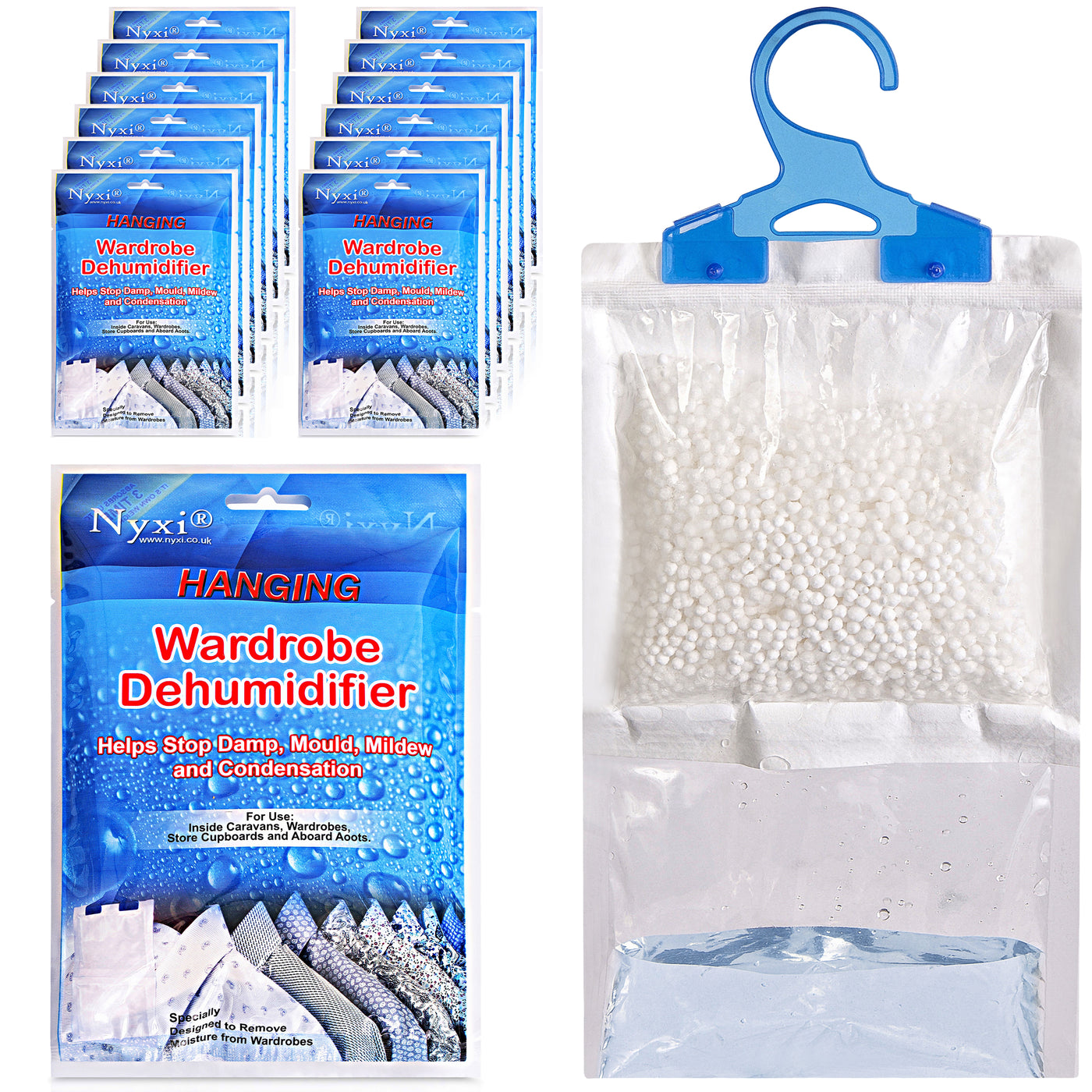 Damp Trap HANGING WARDROBE DEHUMIDIFIER Stop Mould Moisture Mildew Remover  Home