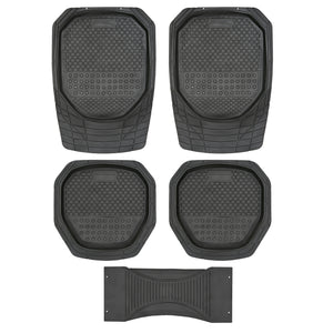 Nyxi Luxury 5 Piece Car Mat Universal Non-Slip Supper Extra Heavy Duty and Strong Rubber for Cars SUV Truck and VAN, Water Proof, All Weather