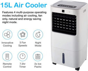 Nyxi 15L Portable Evaporative Air Cooler