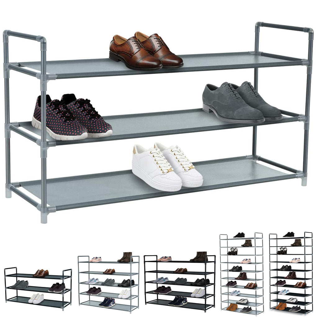 3 Tier Multipurpose Shoe Rack Stand - Grey
