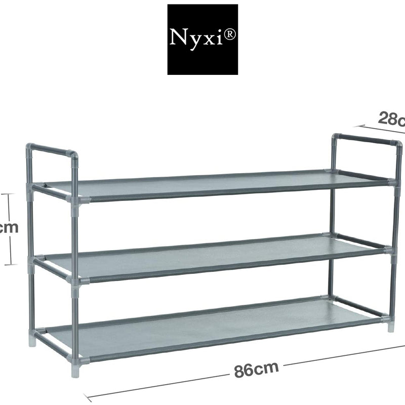 3 Tier Multipurpose Shoe Rack Stand - Grey