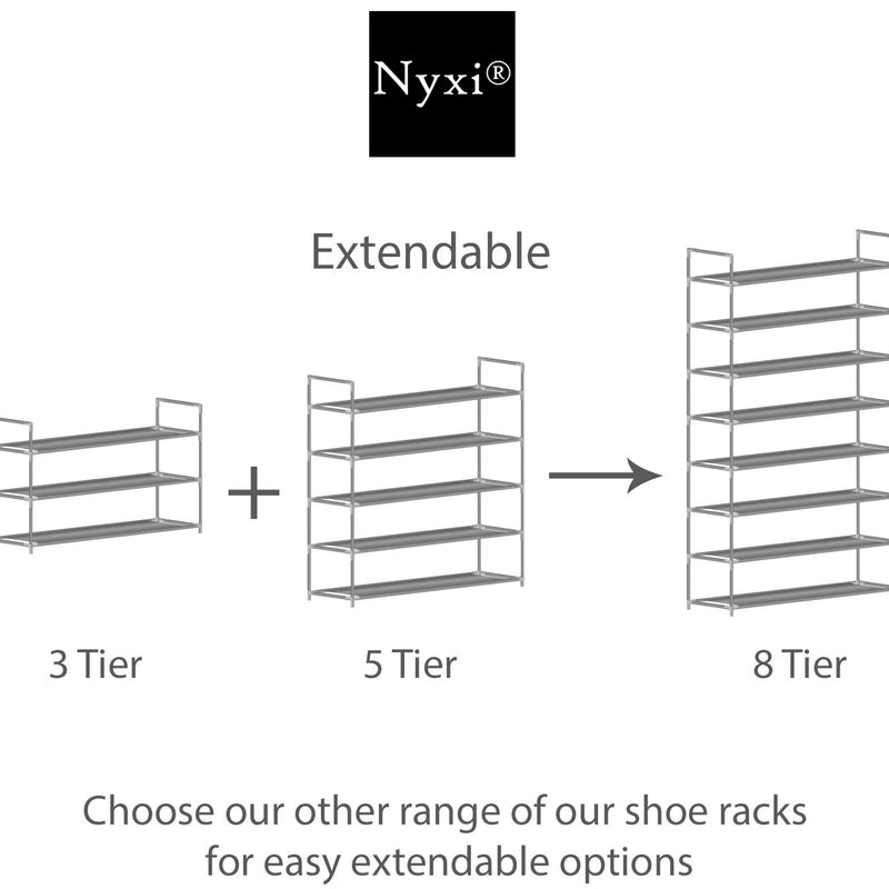 3 Tier Multipurpose Shoe Rack Stand - Grey