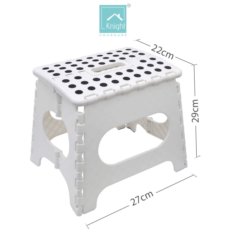 Nyxi Plastic Folding Step Stool (White)