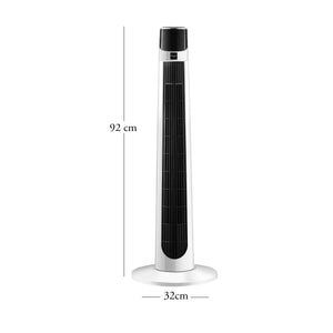 Nyxi Tower Fan 38-inch with Remote for Home and Office, 12 Hour Timer, 3 Speed Oscillating Cooling Fan, With Night Mode Option, 92cm High