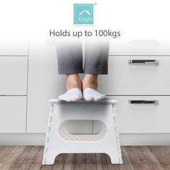 Nyxi Plastic Folding Step Stool (White)