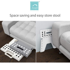 Nyxi Plastic Folding Step Stool (White)