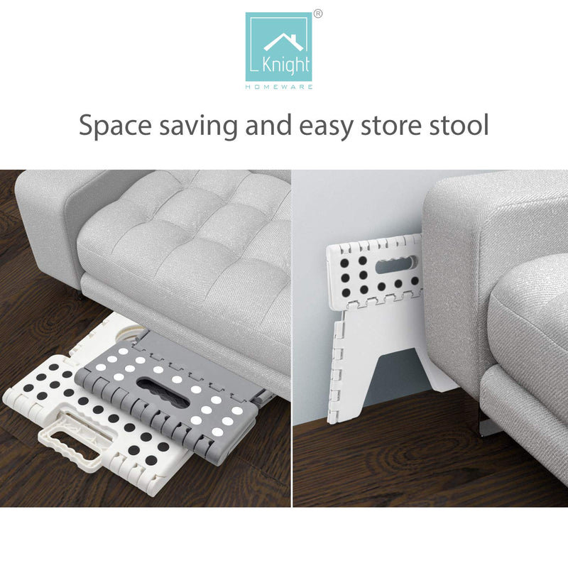 Nyxi Plastic Folding Step Stool (White)