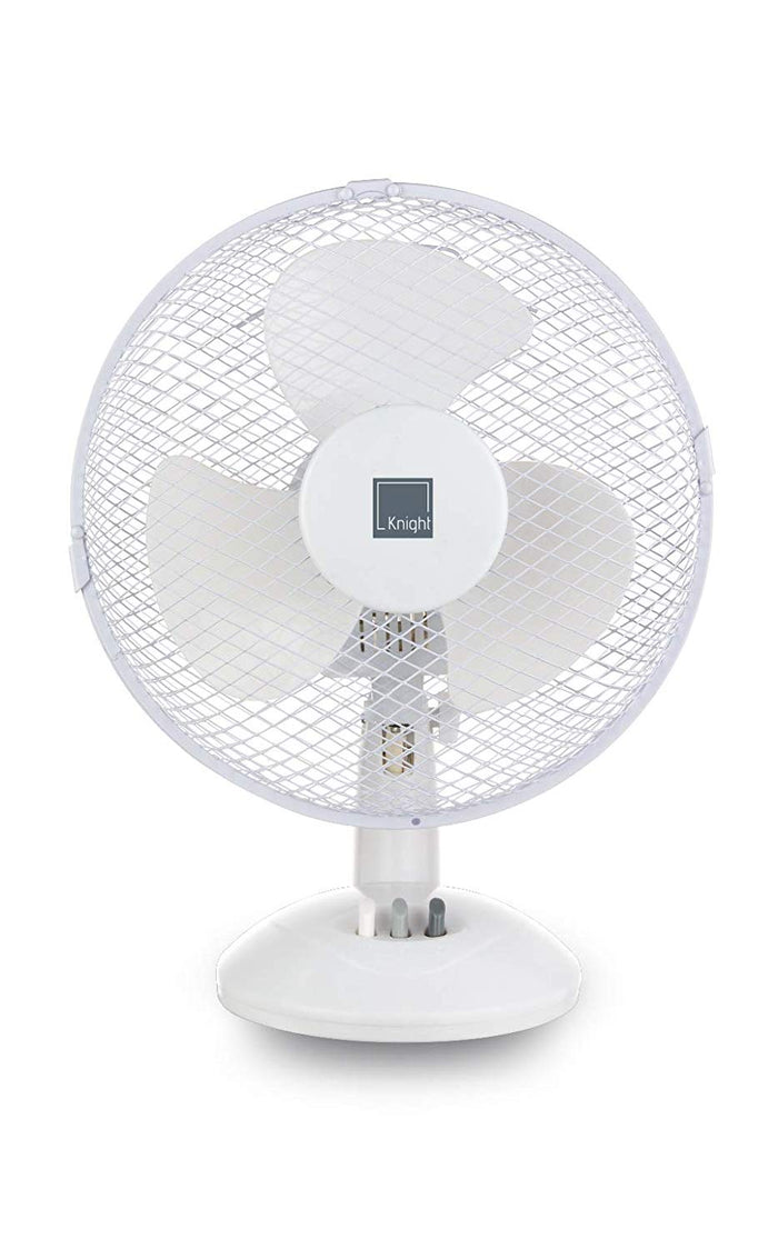 9" Fan Oscalating Desk 2-Speed Air Cooling Adjustable Angle Fan Office, 9 Inch
