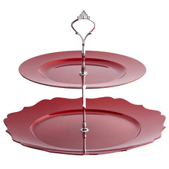 Nyxi 2 Tier Cake Stand (Rose Gold Red)