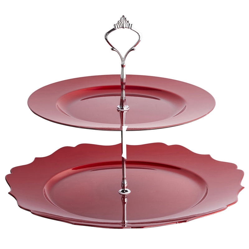 Nyxi 2 Tier Cake Stand (Rose Gold Red)