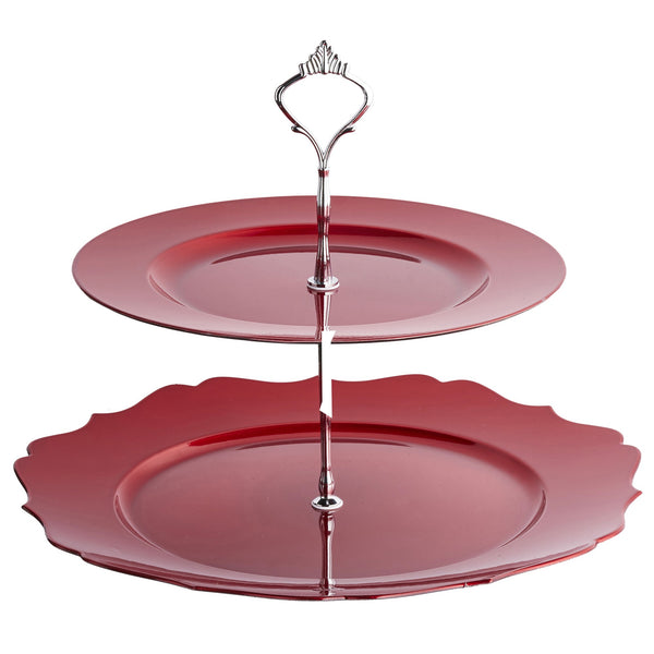 Nyxi 2 Tier Cake Stand (Rose Gold Red)