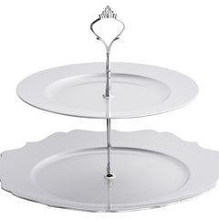 Nyxi 2 Tier Cake Stand (Silver)