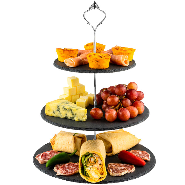 Nyxi 3 Tier Natural Slate Cake Stand