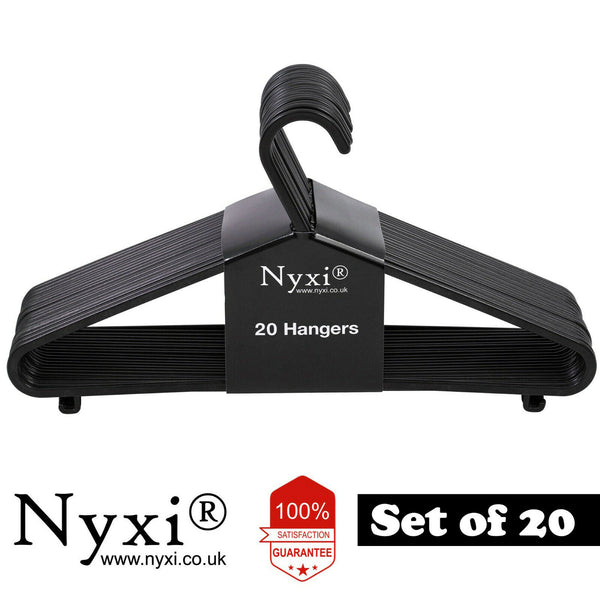 Nyxi Plastic Hangers Premium Top Clothes Coat Hangers Garment Shirt