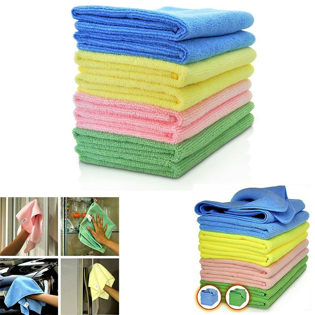 Microfibre Cleaning Cloths Dusters Car Bathroom Polish Towels