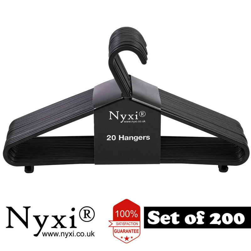 Nyxi Plastic Hangers Premium Top Clothes Coat Hangers Garment Shirt