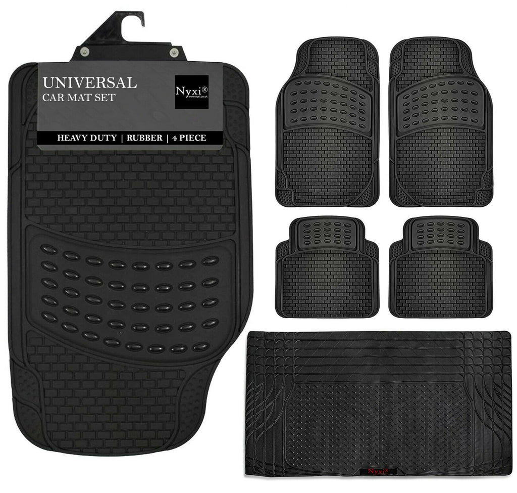 Rubber Car Mat and Boot Mat (5 Piece)