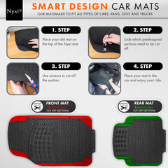 Nyxi Universal Rubber Car Mat (4 Piece)